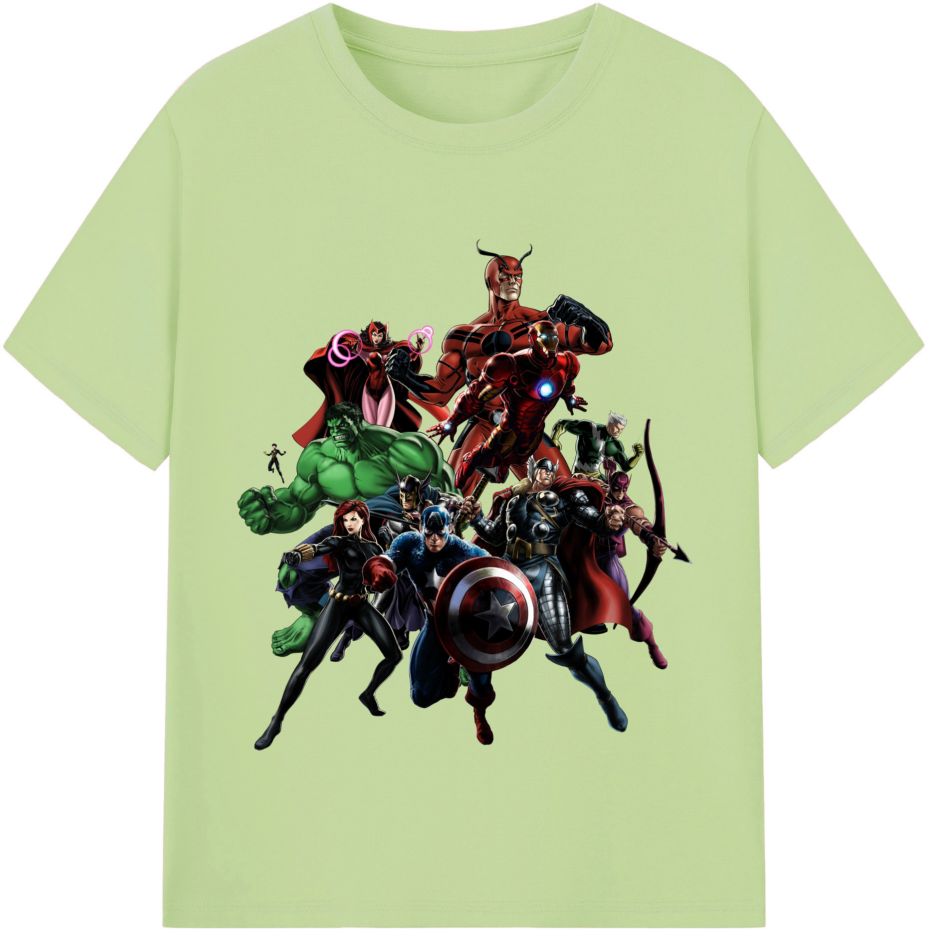 （画像用） アベンジャーズ The Avengers 綿100％半袖Tシャツ（フロントプリント）